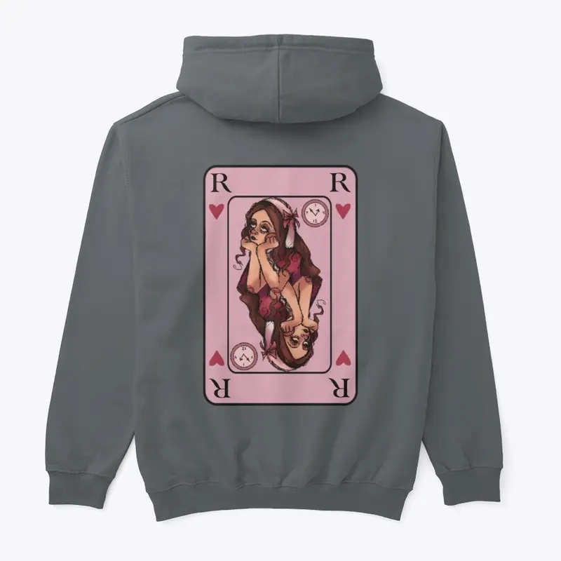 White Rabbit Card Hoodie Dark Colors