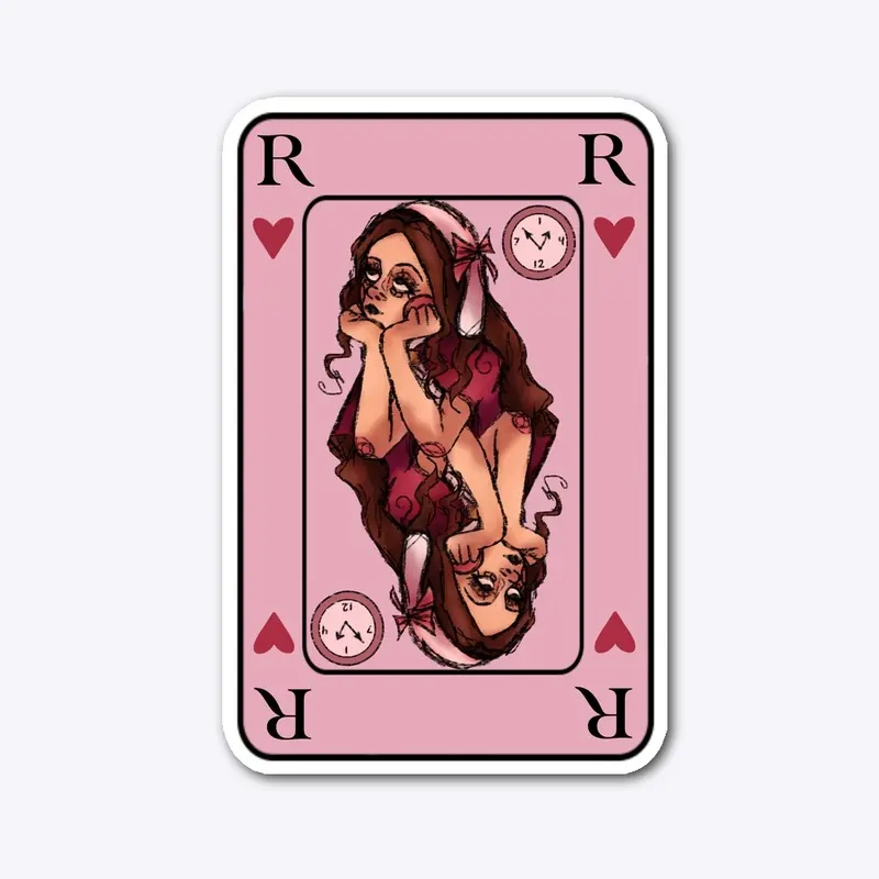 White Rabbit Card Sticker